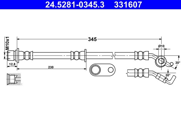 ATE 24.5281-0345.3 Brake Hose