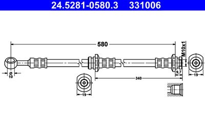 Brake Hose ATE 24.5281-0580.3