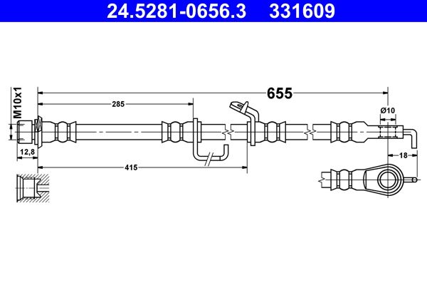 ATE 24.5281-0656.3 Brake Hose