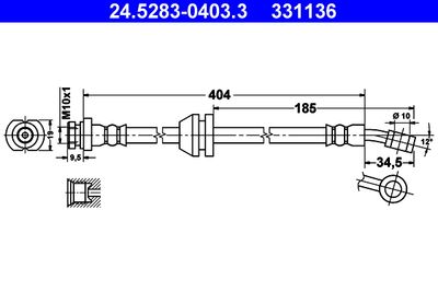 Brake Hose ATE 24.5283-0403.3