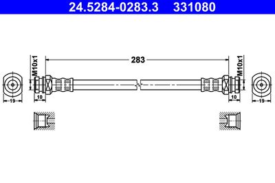 Brake Hose ATE 24.5284-0283.3