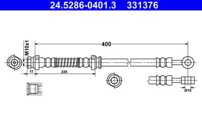 Brake Hose ATE 24.5286-0401.3