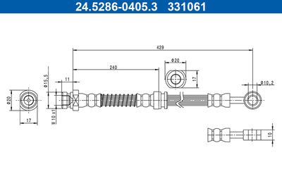 Brake Hose ATE 24.5286-0405.3