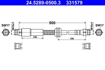 Brake Hose ATE 24.5289-0500.3