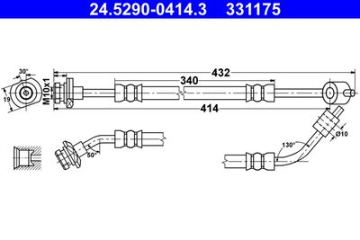 Brake Hose ATE 24.5290-0414.3