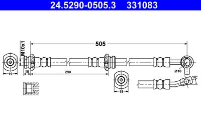 Brake Hose ATE 24.5290-0505.3