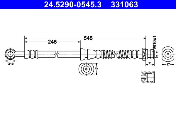 ATE 24.5290-0545.3 Brake Hose