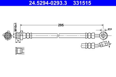 Brake Hose ATE 24.5294-0293.3