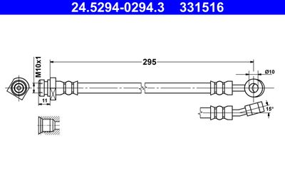 Brake Hose ATE 24.5294-0294.3