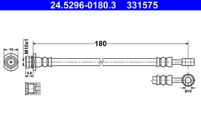 Brake Hose ATE 24.5296-0180.3