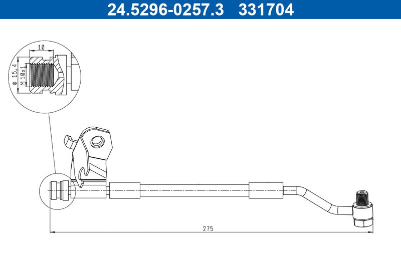 ATE 24.5296-0257.3 Brake Hose