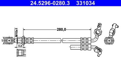 Brake Hose ATE 24.5296-0280.3