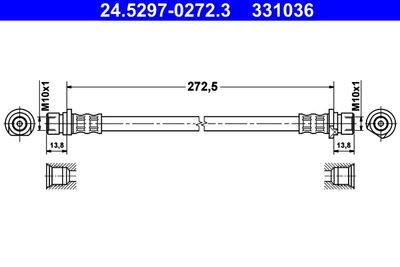Brake Hose ATE 24.5297-0272.3