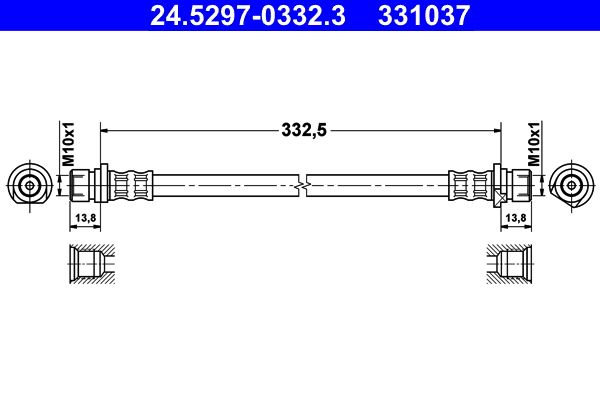 ATE 24.5297-0332.3 Brake Hose