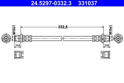 Brake Hose ATE 24.5297-0332.3