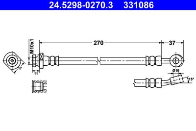 Brake Hose ATE 24.5298-0270.3