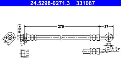Brake Hose ATE 24.5298-0271.3