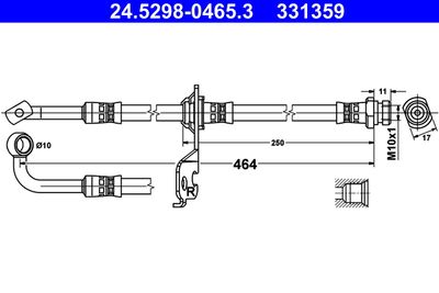 Brake Hose ATE 24.5298-0465.3