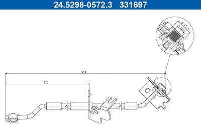 Brake Hose ATE 24.5298-0572.3