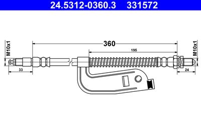 Brake Hose ATE 24.5312-0360.3