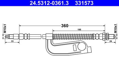 Brake Hose ATE 24.5312-0361.3