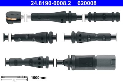 Warning Contact, brake pad wear ATE 24.8190-0008.2