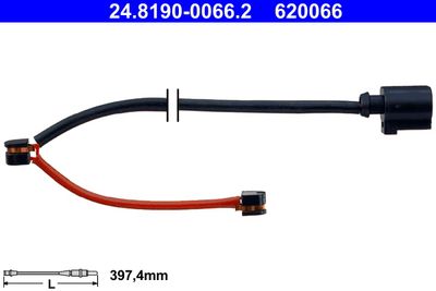 Warning Contact, brake pad wear ATE 24.8190-0066.2