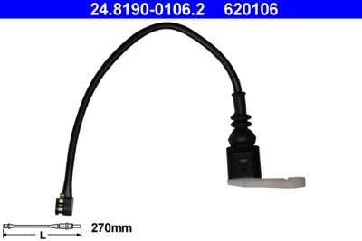 Warning Contact, brake pad wear ATE 24.8190-0106.2