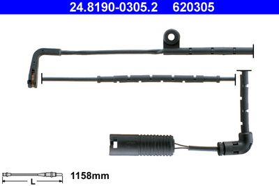Warning Contact, brake pad wear ATE 24.8190-0305.2