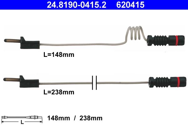 ATE 24.8190-0415.2 Warning Contact, brake pad wear