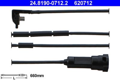 Warning Contact, brake pad wear ATE 24.8190-0712.2