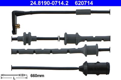 Warning Contact, brake pad wear ATE 24.8190-0714.2