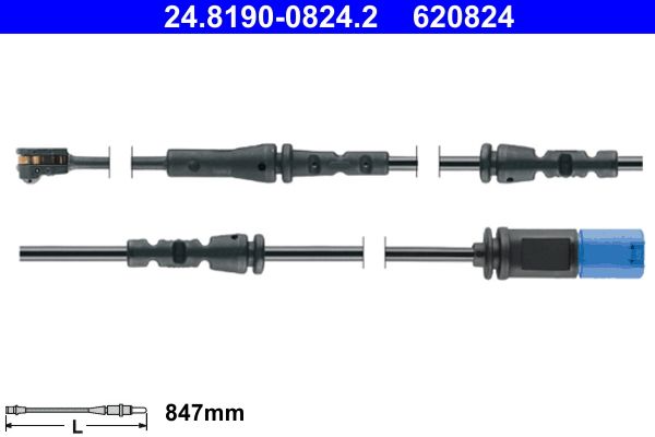 ATE 24.8190-0824.2 Warning Contact, brake pad wear