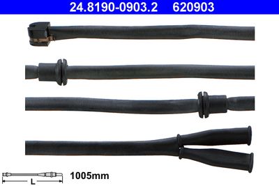 Warning Contact, brake pad wear ATE 24.8190-0903.2
