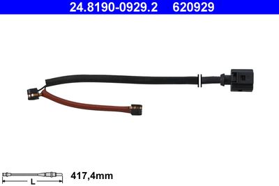 Warning Contact, brake pad wear ATE 24.8190-0929.2