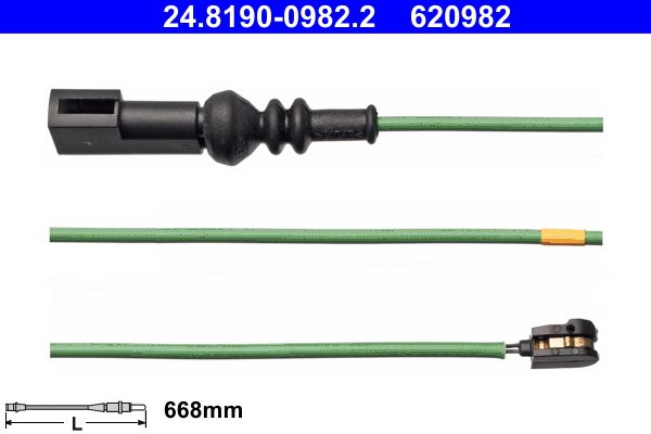 ATE 24.8190-0982.2 Warning Contact, brake pad wear
