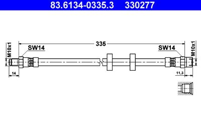 Brake Hose ATE 83.6134-0335.3