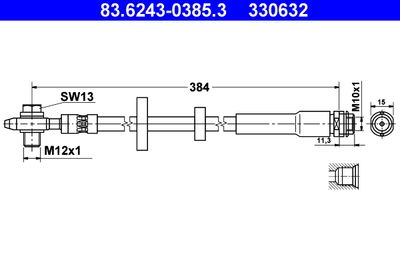Brake Hose ATE 83.6243-0385.3
