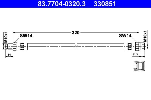 ATE 83.7704-0320.3 Brake Hose