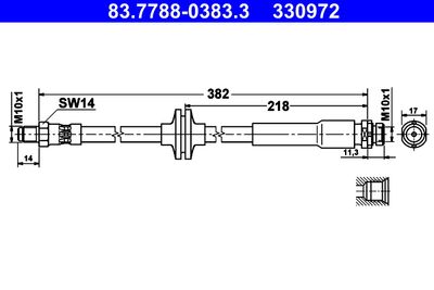 Brake Hose ATE 83.7788-0383.3