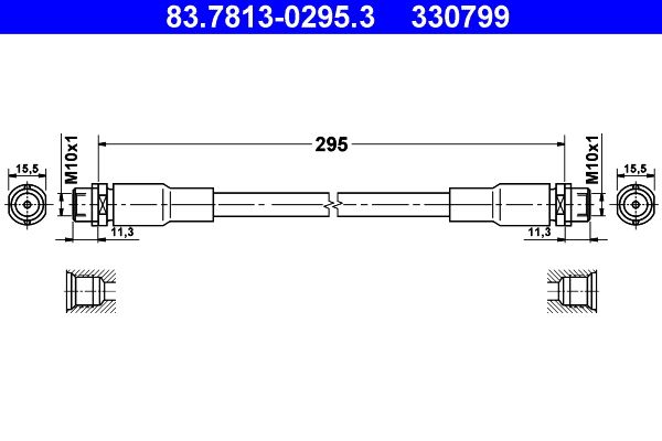 ATE 83.7813-0295.3 Brake Hose