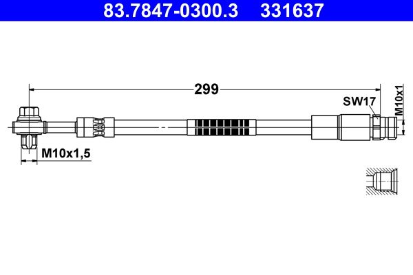 ATE 83.7847-0300.3 Brake Hose