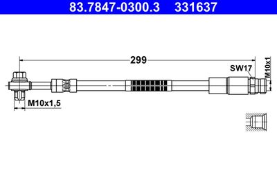 Brake Hose ATE 83.7847-0300.3
