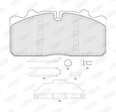 Brake Pad Set, disc brake BERAL BCV29088TK