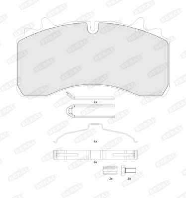 Brake Pad Set, disc brake BERAL BCV29162TK