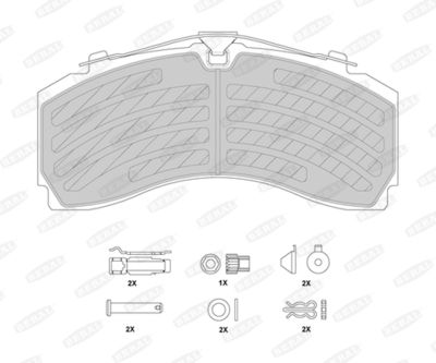 Brake Pad Set, disc brake BERAL BCV29246TK