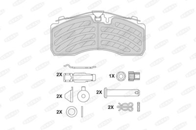 Brake Pad Set, disc brake BERAL BCV29257TK
