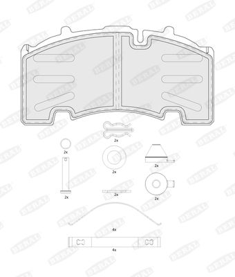Brake Pad Set, disc brake BERAL BCV29264TK