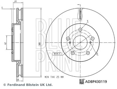 Brake Disc BLUE PRINT ADBP430119