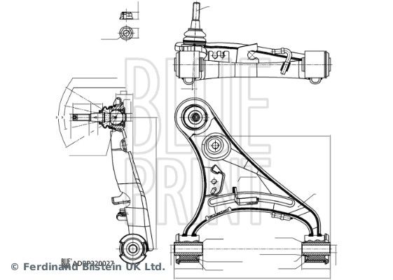 BLUE PRINT ADBP860192 Control/Trailing Arm, wheel suspension
